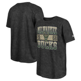Milwaukee Bucks Enzyme Washed Oversized T-Shirt Black - New Era outlet