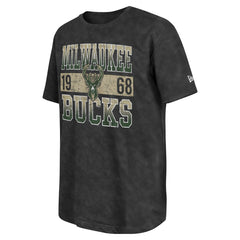 Milwaukee Bucks Enzyme Washed Oversized T-Shirt Black - New Era outlet