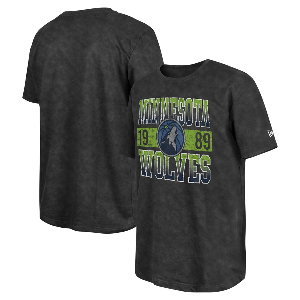 Minnesota Timberwolves Enzyme Washed Oversized T-Shirt Black - New Era