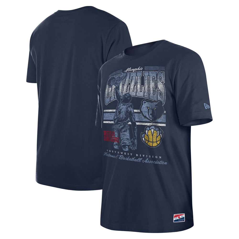 Memphis Grizzlies Enzyme Wash Oversized T-Shirt Navy - New Era