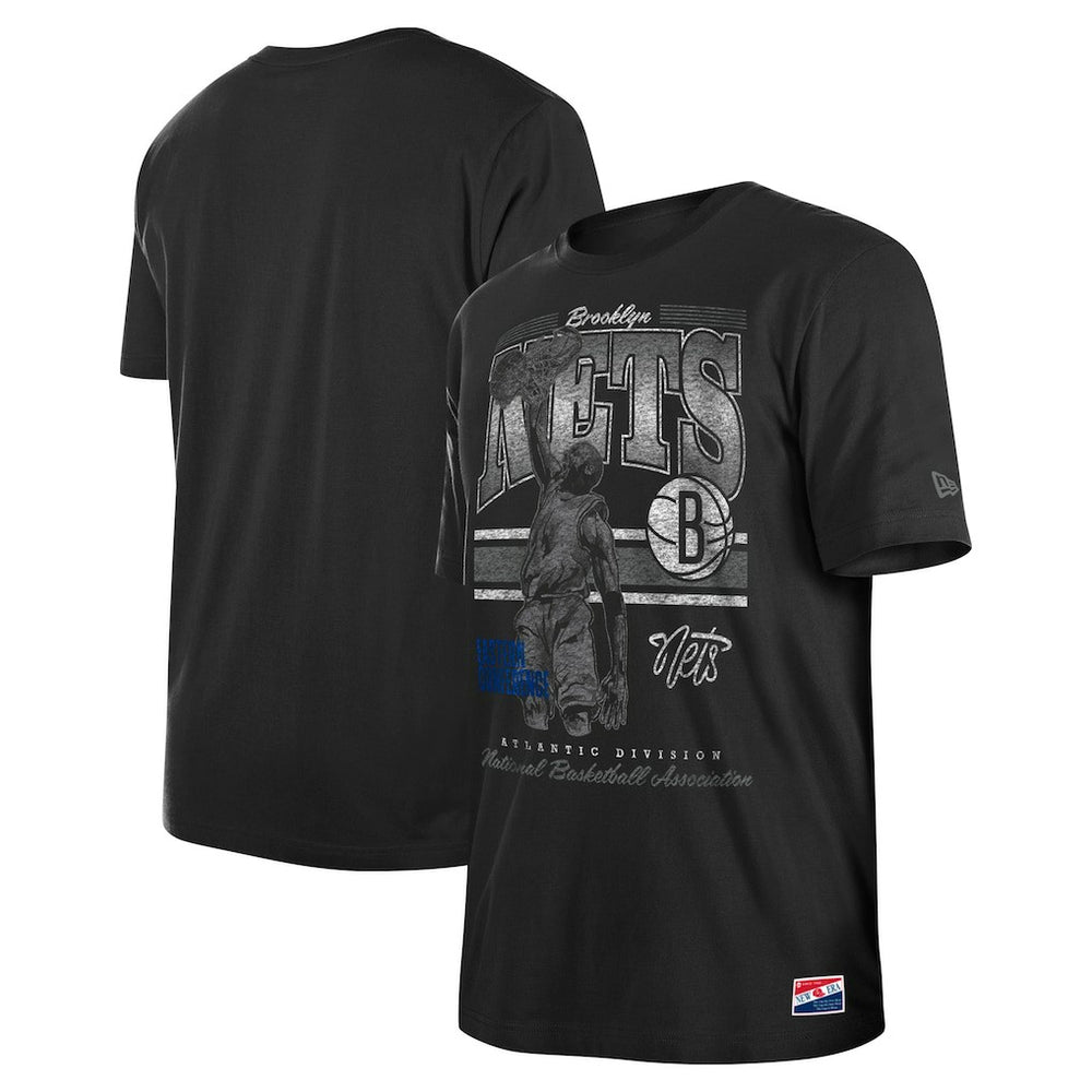 Brooklyn Nets Enzyme Wash Oversized T-Shirt Black - New Era