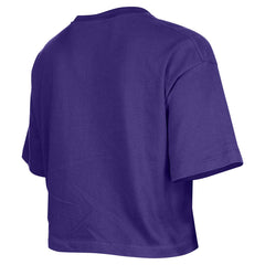 Los Angeles Lakers Women's Oversized Boxy Crop T-Shirt Purple - New Era