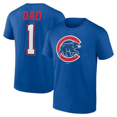 Chicago Cubs Father's Day #1 Dad T-Shirt - Royal T-shirts