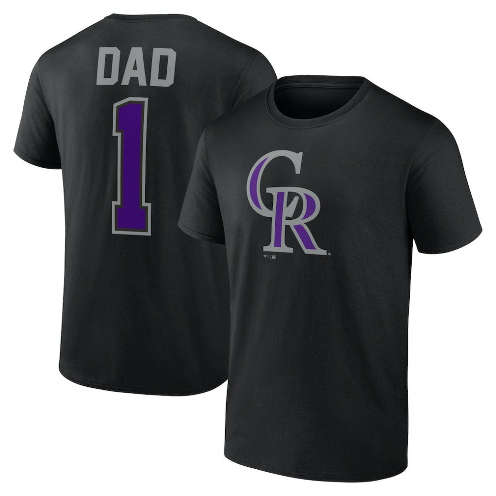 Colorado Rockies Father's Day #1 Dad T-Shirt - Black T-shirts