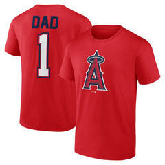 Los Angeles Angels Father's Day #1 Dad T-Shirt - Red T-shirts