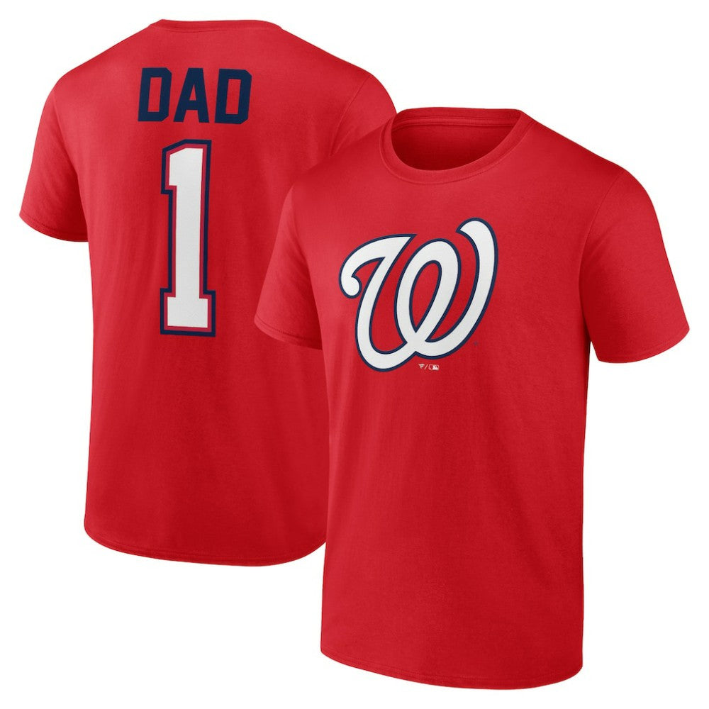 Washington Nationals Father's Day #1 Dad T-Shirt - Red T-shirts