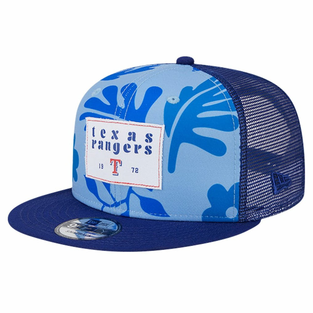 Texas Rangers New Era Bikini Bottom Trucker 9FIFTY Snapback Hat - Royal Hats