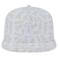 Los Angeles Angels New Era Logo Dunes A-Frame Trucker 9FIFTY Snapback Hat - White Hats