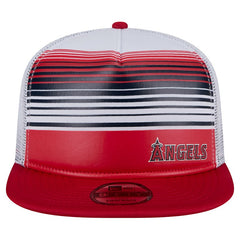 Los Angeles Angels New Era Team Horizon 9FIFTY A-Frame Trucker Snapback Hat - Red Hats