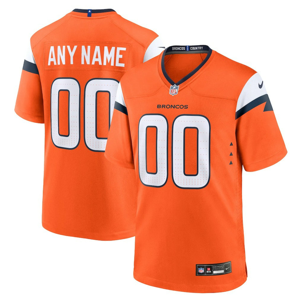 Denver Broncos Mile High Collection Custom Game Jersey - Orange Jerseys