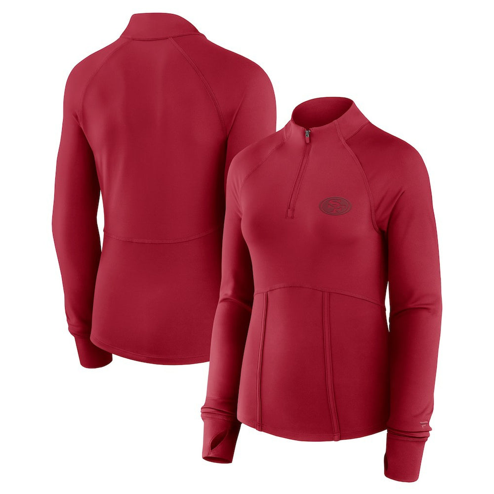 San Francisco 49ers Women's Elements Quarter-Zip Jacket - Scarlet Jackets