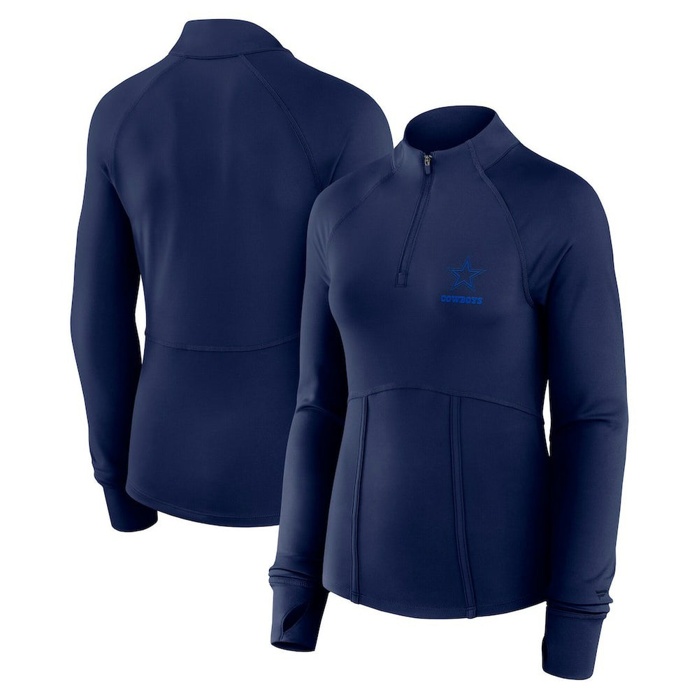Dallas Cowboys Women's Elements Quarter-Zip Jacket - Navy Jackets