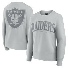 Las Vegas Raiders Women's Elements Pullover Sweatshirt - Gray Pullover