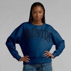 Houston Texans Women's Elements Pullover Sweatshirt - Navy Pullover