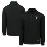 Athletics Cutter & Buck Cooperstown Collection Roam Eco Recycled Quarter-Zip Pullover - Black Pullover