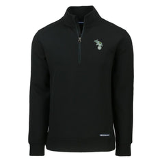 Athletics Cutter & Buck Cooperstown Collection Roam Eco Recycled Quarter-Zip Pullover - Black Pullover