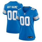 Detroit Lions Women's Custom Game Jersey - Blue Jerseys