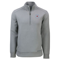 Chicago Cubs Cutter & Buck City Connect Roam Eco Recycled Quarter-Zip Pullover - Gray Pullover