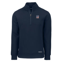 New York Yankees Cutter & Buck Americana Roam Eco Recycled Quarter-Zip Sweatshirt - Navy Sweatshirts