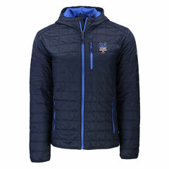 New York Mets Cutter & Buck Americana Rainier Primaloft Eco Full-Zip Hooded Jacket - Navy Jackets