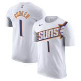 Devin Booker Phoenix Suns 2023/24 Association Name & Number T-Shirt White - Nike
