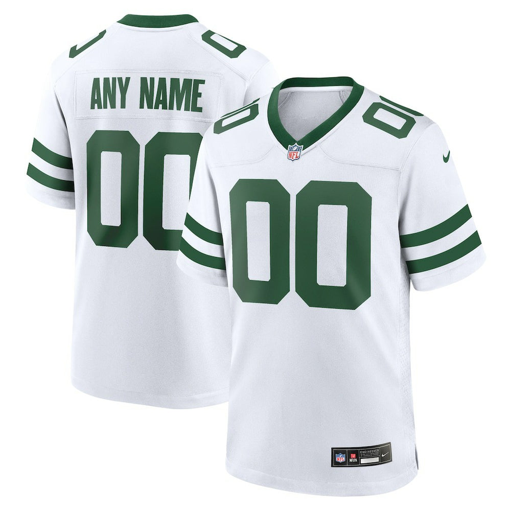 New York Jets Custom Game Jersey - Legacy White Jerseys