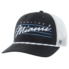 Miami Marlins '47 Downburst Trucker Adjustable Hat - Black Hats