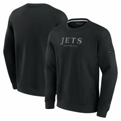 New York Jets Unisex Elements Unlimited Fleece Pullover Sweatshirt - Black Pullover
