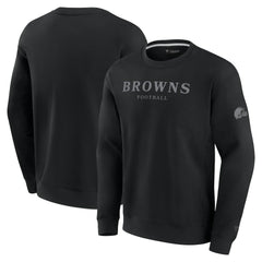 Cleveland Browns Unisex Elements Unlimited Fleece Pullover Sweatshirt - Black Pullover