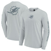 Miami Dolphins Unisex Elements Strive Long Sleeve T-Shirt - Gray T-shirts