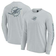Miami Dolphins Unisex Elements Strive Long Sleeve T-Shirt - Gray T-shirts