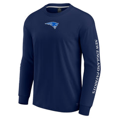 New England Patriots Unisex Elements Strive Long Sleeve T-Shirt - Navy T-shirts