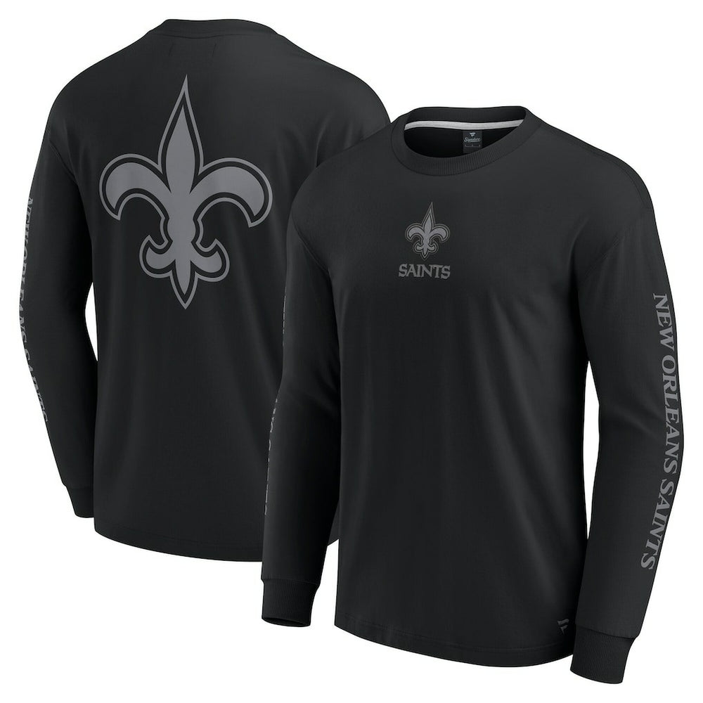 New Orleans Saints Unisex Elements Strive Long Sleeve T-Shirt - Black T-shirts