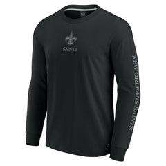 New Orleans Saints Unisex Elements Strive Long Sleeve T-Shirt - Black T-shirts