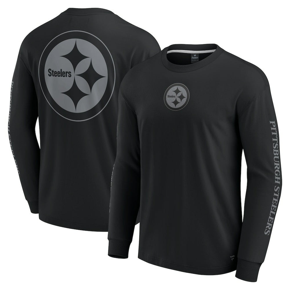 Pittsburgh Steelers Unisex Elements Strive Long Sleeve T-Shirt - Black T-shirts