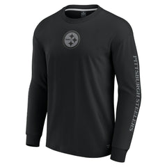 Pittsburgh Steelers Unisex Elements Strive Long Sleeve T-Shirt - Black T-shirts