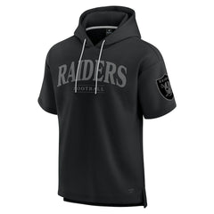 Las Vegas Raiders Unisex Elements Ready Short Sleeve Pullover Hoodie - Black Hoodies