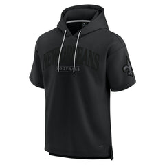 New Orleans Saints Unisex Elements Ready Short Sleeve Pullover Hoodie - Black Hoodies