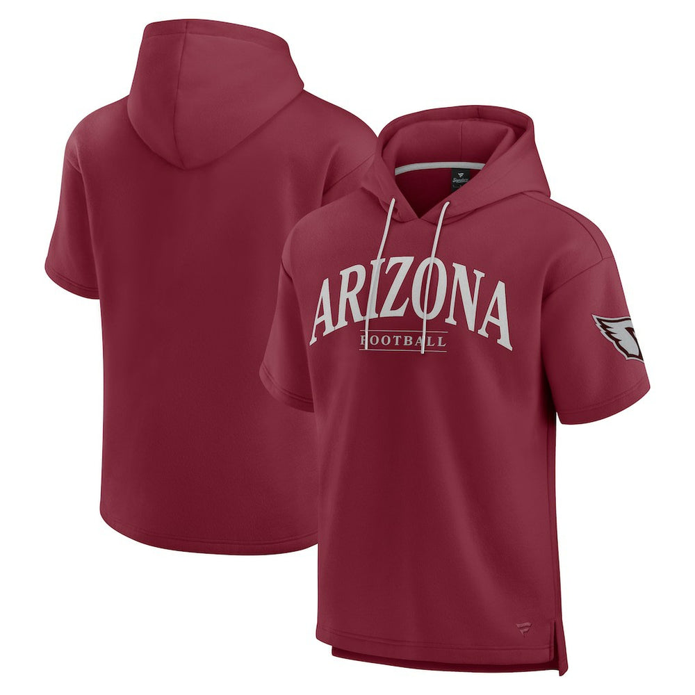 Arizona Cardinals Unisex Elements Ready Short Sleeve Pullover Hoodie - Cardinal Hoodies