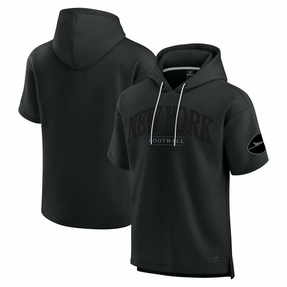 New York Jets Unisex Elements Ready Short Sleeve Pullover Hoodie - Black Hoodies