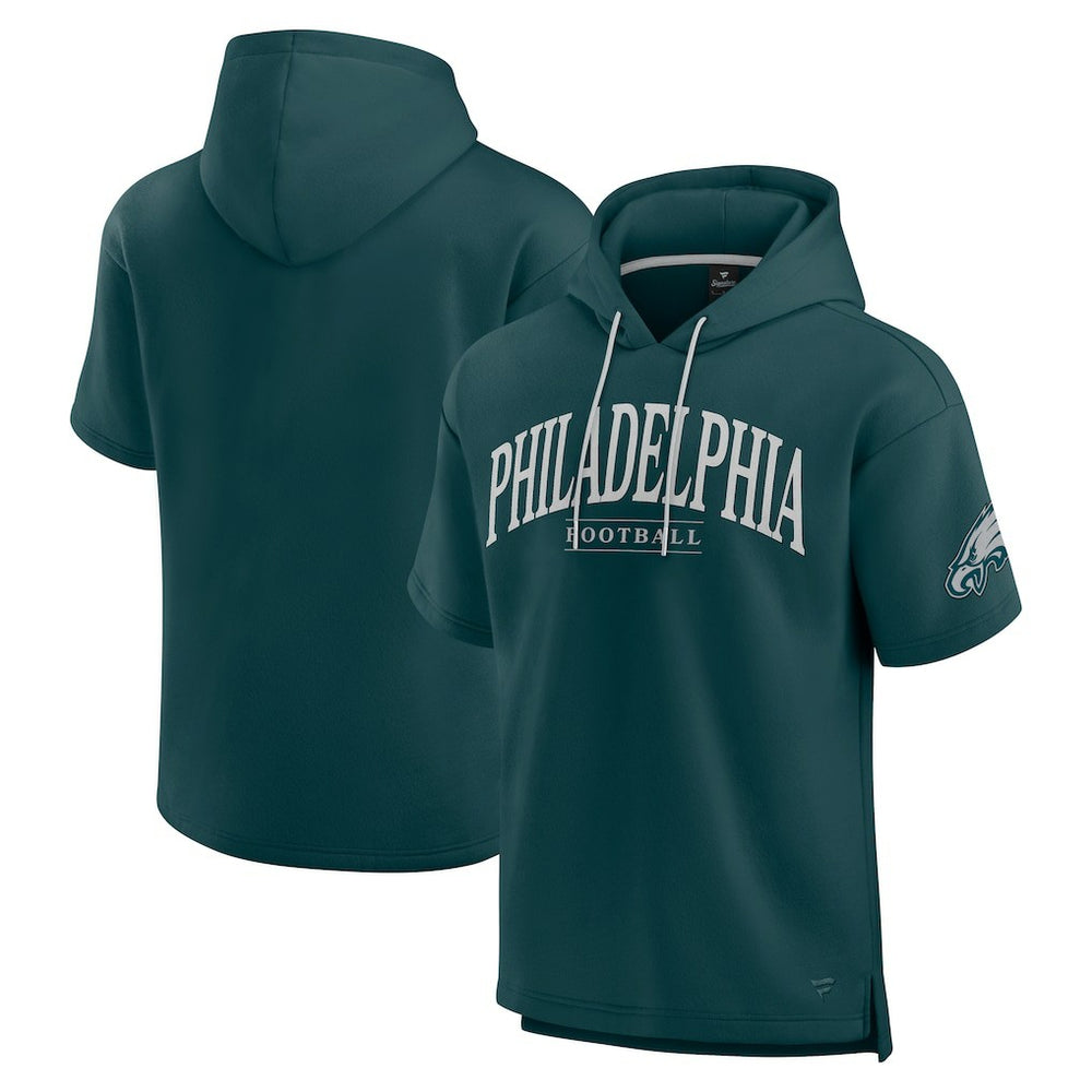 Philadelphia Eagles Unisex Elements Ready Short Sleeve Pullover Hoodie - Green Hoodies