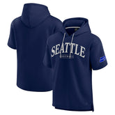 Seattle Seahawks Unisex Elements Ready Short Sleeve Pullover Hoodie - College Navy Hoodies