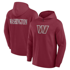 Washington Commanders Elements Blaze Tri-Blend Long Sleeve Hoodie T-Shirt - Burgundy Hoodies