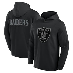 Las Vegas Raiders Elements Blaze Tri-Blend Long Sleeve Hoodie T-Shirt - Black Hoodies