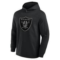 Las Vegas Raiders Elements Blaze Tri-Blend Long Sleeve Hoodie T-Shirt - Black Hoodies