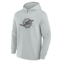 Miami Dolphins Elements Blaze Tri-Blend Long Sleeve Hoodie T-Shirt - Gray Hoodies