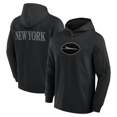 New York Jets Elements Blaze Tri-Blend Long Sleeve Hoodie T-Shirt - Black Hoodies