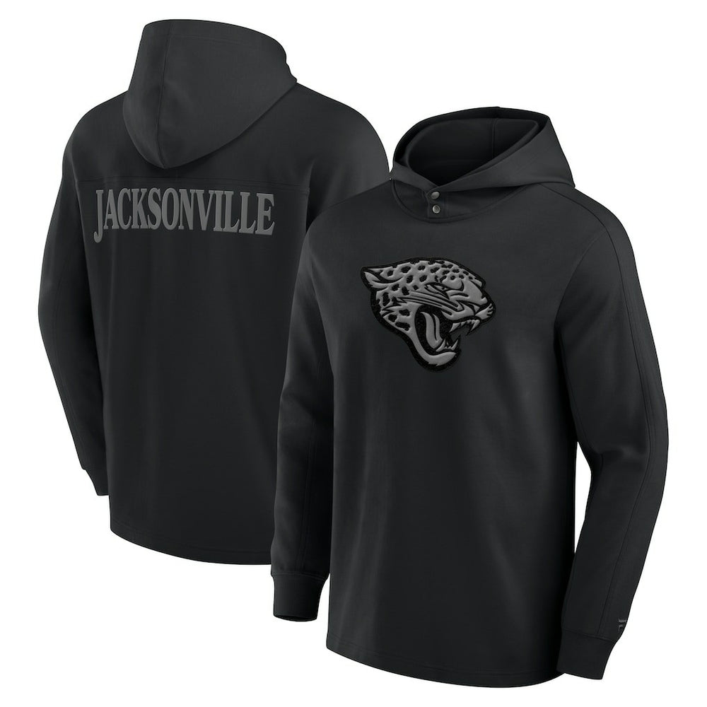 Jacksonville Jaguars Elements Blaze Tri-Blend Long Sleeve Hoodie T-Shirt - Black Hoodies