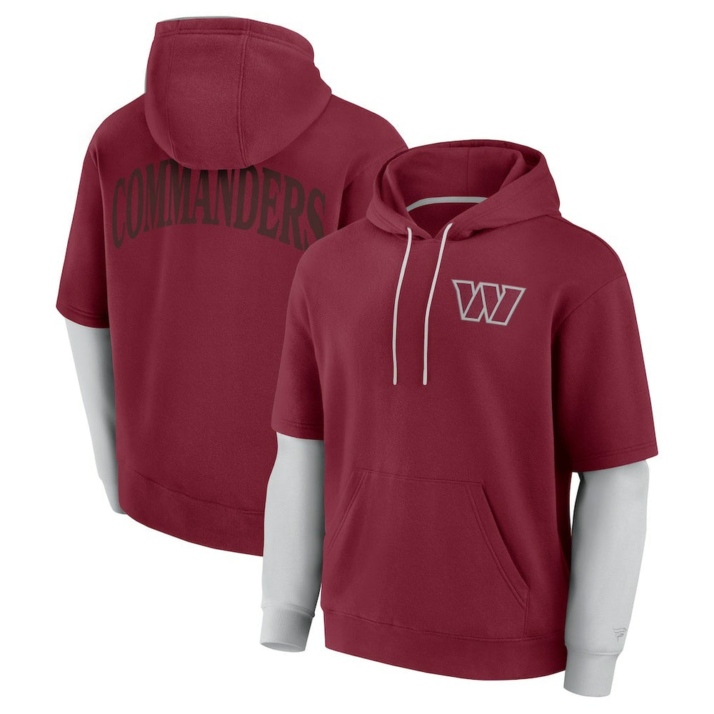 Washington Commanders Unisex Sleek Elements Pullover Hoodie - Burgundy Hoodies