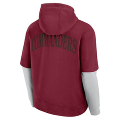 Washington Commanders Unisex Sleek Elements Pullover Hoodie - Burgundy Hoodies